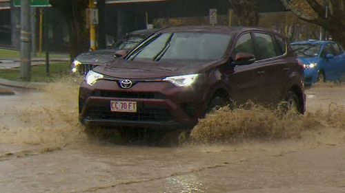 The heavy rainfall could cause dangerous road conditions. (9NEWS)