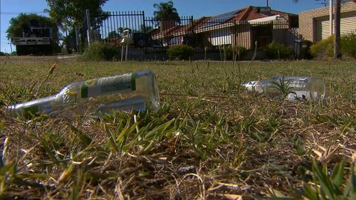 Rubbish was left strewn around the party after police were called in to disperse people.