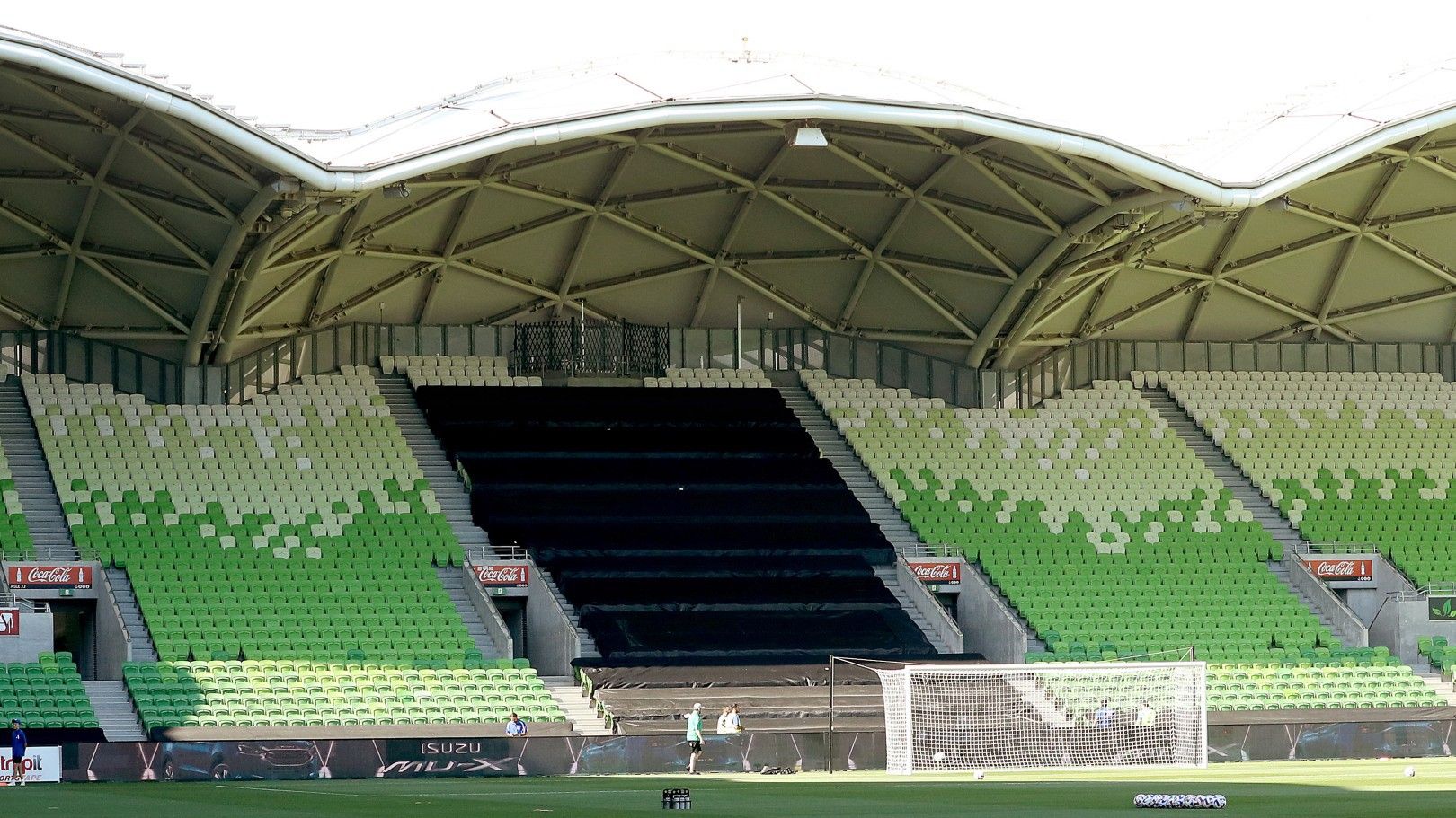 Fans locked out after A-League pitch invasion