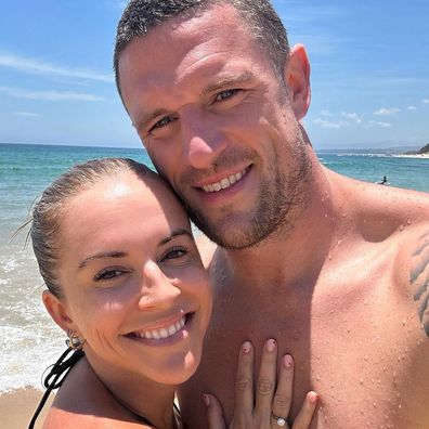 NRL star Luke Burgess and fiancee expecting second child with Tori May months after engagement