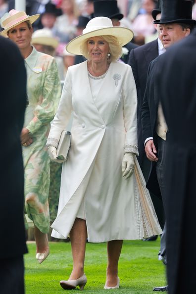 Queen Camilla attends day one of Royal Ascot 2023 at Ascot Racecourse on June 20, 2023 in Ascot, England 