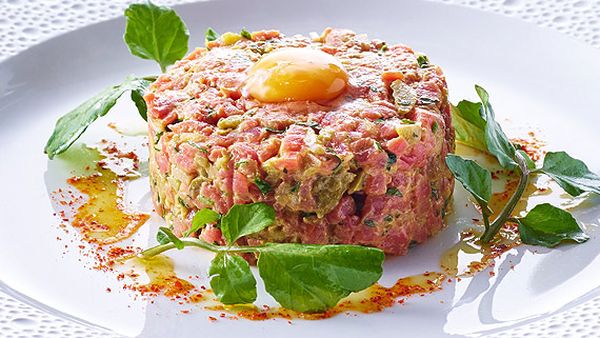 Neil Martin's steak tartar with quail egg