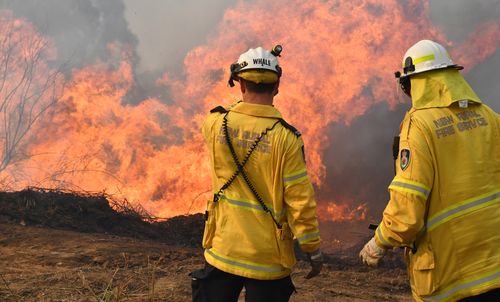 A number of homes have been destroyed by bushfires in northern New South Wales and Queensland. (AAP Image/Darren England) 