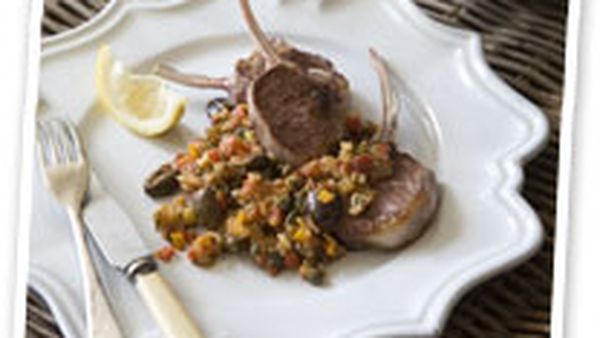 Lamb chops with ratatouille