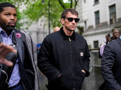 Alex Fine, husband of Casandra Ventura, leaving court on May 14 during the Sean 'Diddy' Combs trial