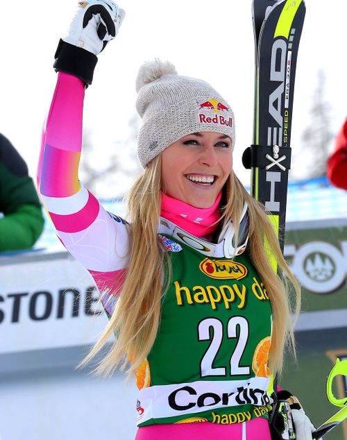 Lindsey Vonn broke the record for World Cup skiing victories. (AAP)