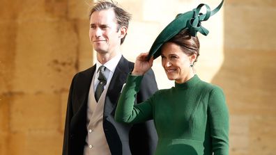 Pregnant Pippa Middleton arrives at Princess Eugenie's royal wedding