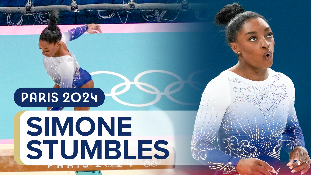 Crowd Gasps as Biles Stumbles: Artistic Gymnastics - Olympic Games Paris ...