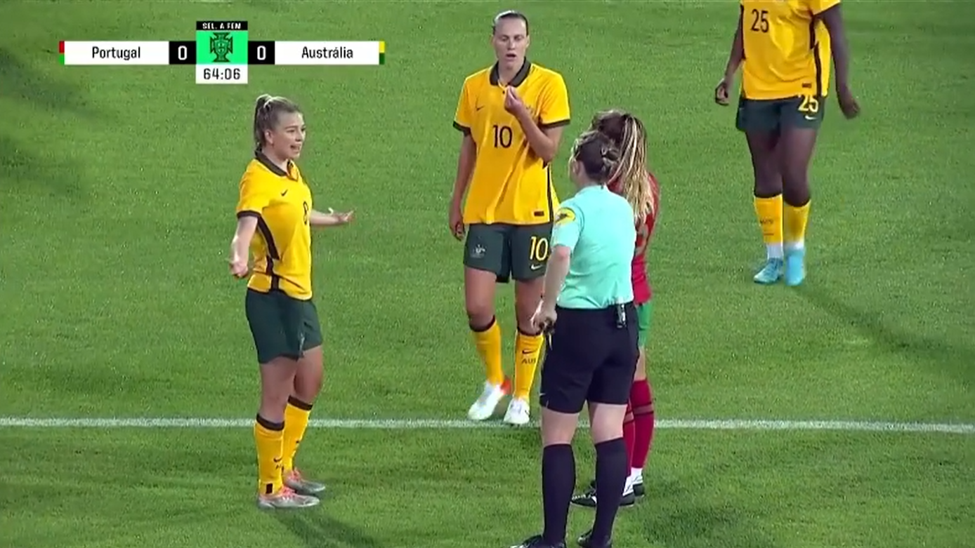 Matildas bounce back with 1-1 draw against Portugal despite refereeing chaos