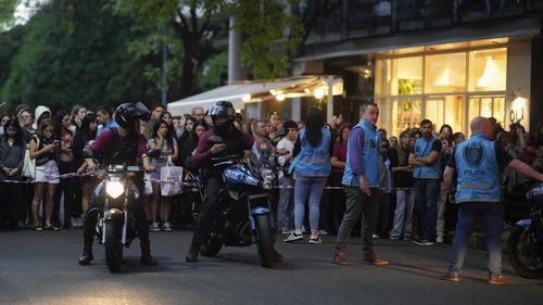 Police cordon off a hotel where English musician Liam Payne, a former member of the band One Direction, was found dead after falling from a balcony in Buenos Aires, Argentina, Wednesday, Oct. 16, 2024.