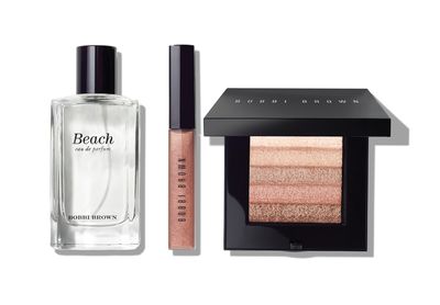 <a href="https://www.bobbibrown.com.au/product/5895/43568/fragrance/beach-fragrance-lip-cheek-set/13996" target="_blank">Bobbi Brown Beach Fragrance, Lip &amp; Cheek Set, $185.</a>
