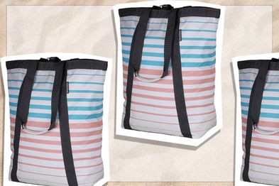 9PR: Backpack Beach Tote with Mesh Bottom