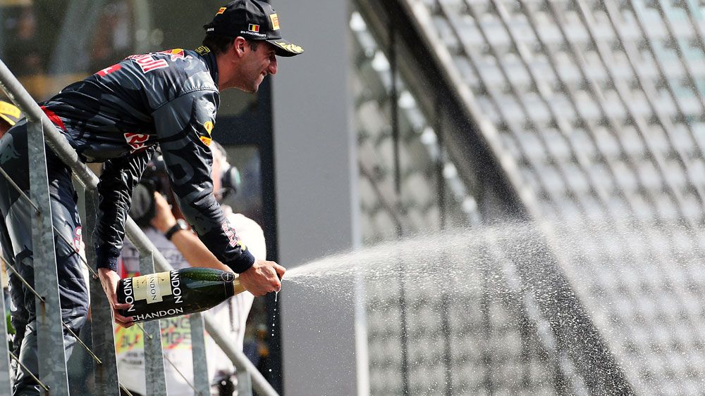 Daniel Ricciardo finished second in Belgium. (AAP)