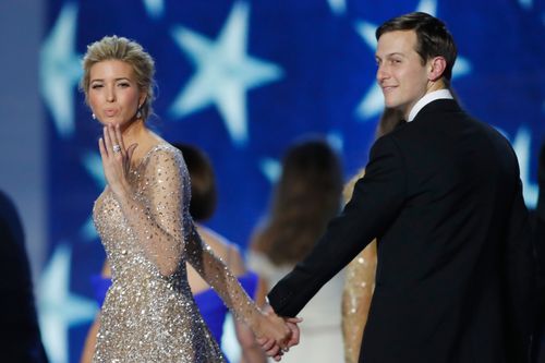 Ivanka Trump and husband Jared Kushner dance at the Freedom Inaugural Ball at the Washington Convention Centre in Washington, DC.