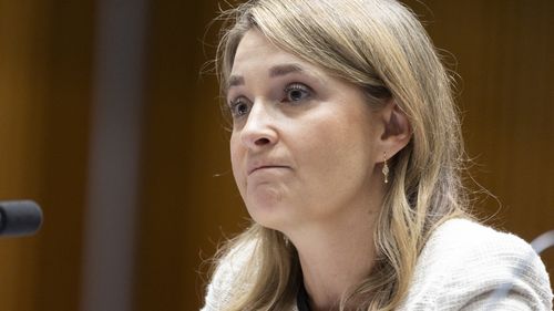 Optus CEO Kelly Bayer Rosmarin during a Senate hearing