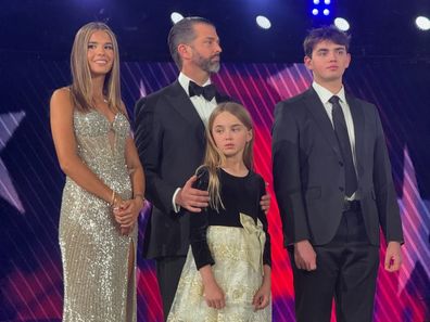 Kai Trump with father Donald Trump Jr., brother Donald Trump III, and sister Chloe.