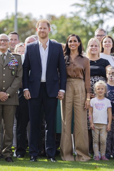 Prince Harry and Meghan, the Duchess of Sussex attend a meeting with NATO representatives on the sidelines of the 6th Invictus Games in Duesseldorf, Germany, Thursday, Sept. 14, 2023. 