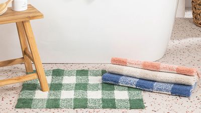 Check bath mat: $24.95