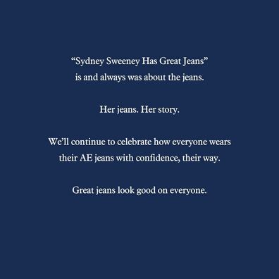 American Eagle statement in response to Sydney Sweeney 'Great Jeans' campaign