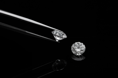 A lab-grown diamond like this retails for a fraction of the cost of a mined diamond of the same size and brilliance.