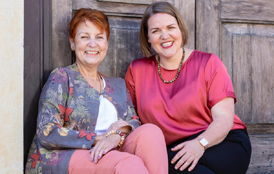 Lacey with her mum Fran, with whom she runs Money School.