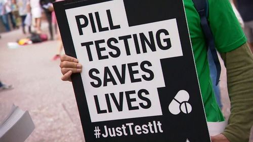 Sydney NSW Pill Testing protest rally