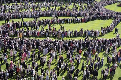 Guests attend a Royal Garden Party at Buckingham Palace, London, Wednesday May 8, 2024.