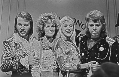 Swedish pop group ABBA win the 1974 Eurovision Song Contest