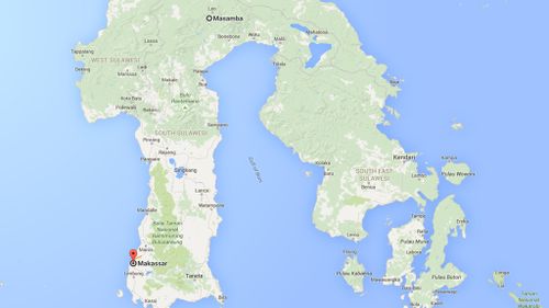 The plane took off from Masamba and was due to land in Makassar. (Google)