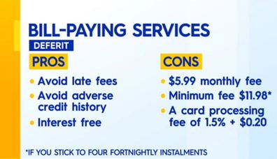 Bill paying services