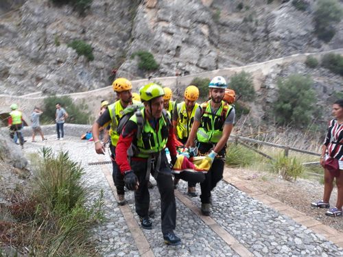 Search and rescue operations continue in gorge at Civita, near Cosenza.