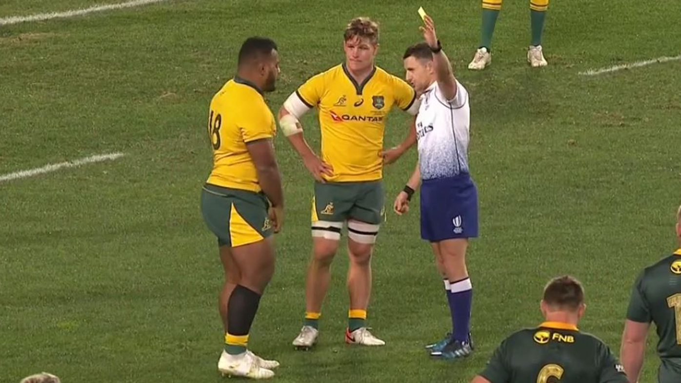 Taniela Tupou received a yellow card