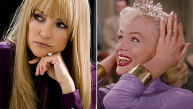 Most expensive movie engagement rings, Marilyn Monroe, Gentlemen Prefer Blondes, Kate Hudson, Bride Wars