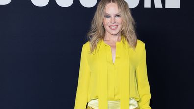 Kylie Minogue attends the Valentino Haute Couture Spring Summer 2023 show as part of Paris Fashion Week on January 25, 2023 in Paris, France. 