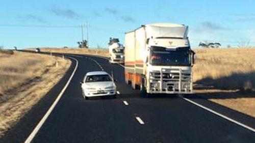 Matt Clark's photo of the car moments before the near-miss. (Facebook)