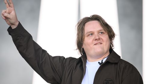 GLASTONBURY, ENGLAND - JUNE 27: Singer songwriter Lewis Capaldi walks onto the Pyramid Stage during day three of Glastonbury festival 2025 at Worthy Farm, Pilton on June 27, 2025 in Glastonbury, England. Established by Michael Eavis in 1970, Glastonbury has grown into the UK's largest music festival, drawing over 200,000 fans to enjoy performances across more than 100 stages. In 2026, the festival will take a fallow year, a planned pause to allow the Worthy Farm site time to rest and recover. (P