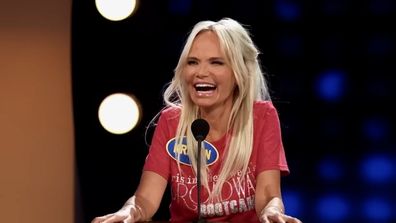 Kristin Chenoweth gives juicy answer to Celebrity Family Feud question.