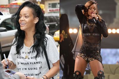 Rihanna's not such a bad girl when she's makeup-free signing autographs for fans... wish we could say the same thing about her nearly-nude pelvic thrusts onstage. <br/>