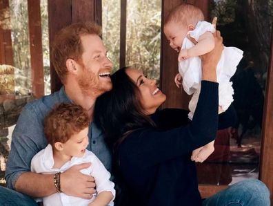 Meghan and Prince Harry's 2021 Christmas card, featuring Archie and Lilibet