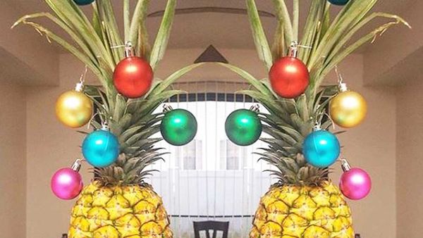 Pineapple Christmas tree trend