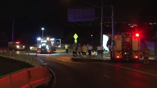 Man dead after truck hits sign and bursts into flames in Greenacre