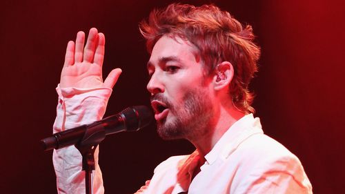 Daniel Johns arrives at the David Jones Spring/Summer 2015 Fashion Launch on August 5, 2015 in Sydney, Australia.