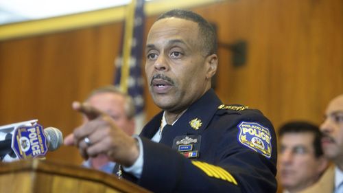 Philadelphia Police Commissioner Richard Ross addresses media at a press conference regarding the shooting of another local police officer, Jesse Hartnett, 33. (AFP)