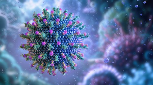 Hepatitis virus HBV, HCV causes chronic disease, liver inflammation. Antiviral antibody treatments diagnose infection, cirrhosis, fibrosis. Biology, genotype of hepatotropic viruses affect health. 3D