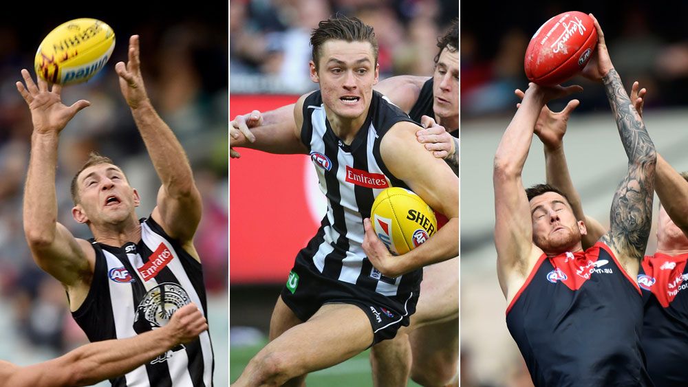 Travis Cloke, Darcy Moore and Jeremy Howe. (AAP and Getty)