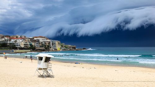 Bondi Beach - Sydney Australia. A massive storm sweeps through Sydney