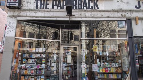 The Paperback bookstore sits closed during lockdown due to the continuing spread of the coronavirus in Melbourne.