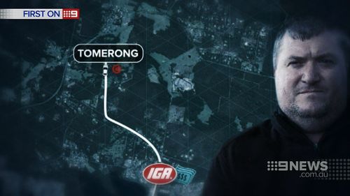 Mr Corish was then forced to drive to a remote road in Tomerong, where he was bound and abandoned. (9NEWS)
