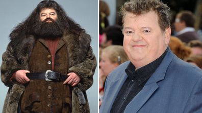 Robbie Coltrane as Hagrid for Harry Potter and The Philosophers Stone. 