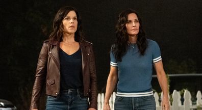 Neve Campbell, Courteney Cox in 2022's Scream